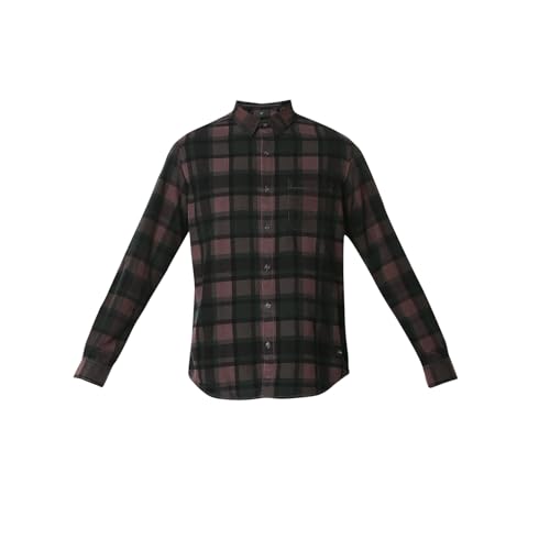 Image of Spykar Men's Slim Fit N /A Full Sleeve Checked Casual Shirts