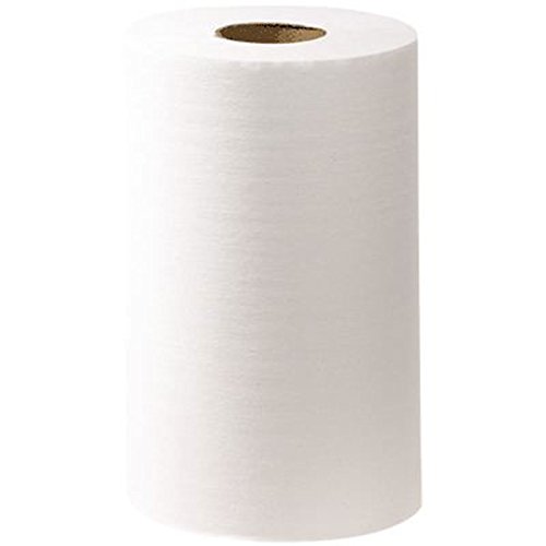 Essuie-mains gauffrés blanc 2x18g/m² - Carton de 6 rouleaux - Dévidage central -2 plis - 450 formats 20x25cm - H261GSM- Certifié France Medical Industrie