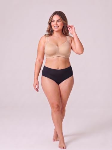 Image of Women's Full Coverage Lightly Padded Bra | Mesh Panel Everyday Comfort Bra | Broad Support Straps | Breathable Soft Fabric Adjustable Straps