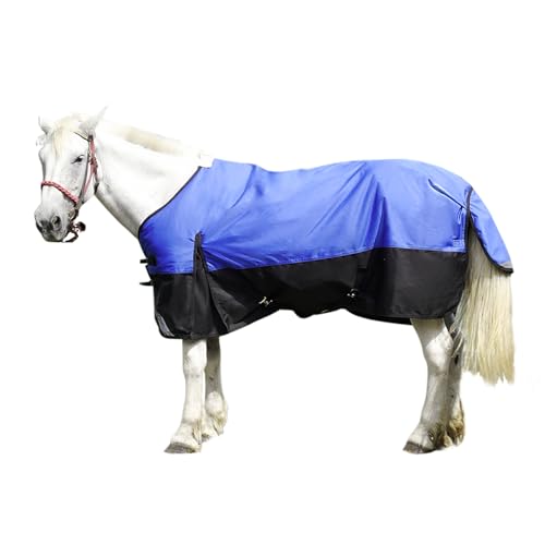 1200D Regendecke Pferd 145cm wasserdichte pferdedecke Winterdecke für Pferde pferdedecken Leichte wasserdichte Atmungsaktive und Reißfeste