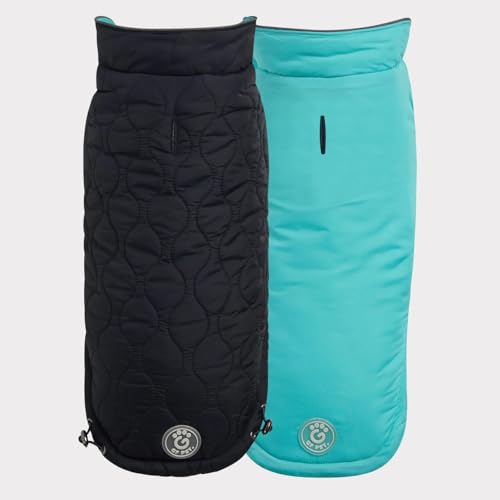 GF Pet Reversible Chalet Jacket - Black/Aqua - 2XS