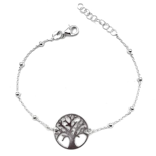 MASBARATA PULSERA BOLITAS EN PLATA DE LEY (ARBOL DE LA VIDA)