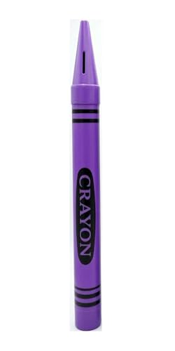 Universal Affect - Crayon Coin Savings Bank - Please Note that THE Dimensions are Approximately 22.5" Tall x 2.25" Wide & deep - Color: Purple