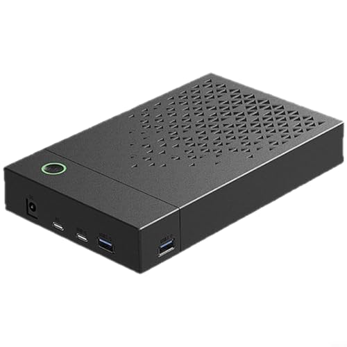 Hoppipola Carcasa de disco duro SATA de 3.5 pulgadas USB 3.0 a SATA HDD externo SSD con lector de tarjetas TF, y Play para macOS para Linux, color negro