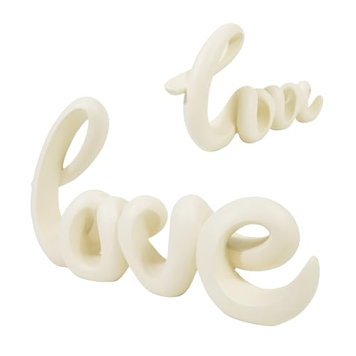 Escultura Letras LOVE Beige para Decoración de Hogar miniatura 3