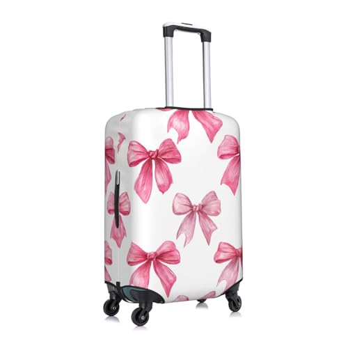 Romantic Bow Elastic Travel Luggage Cover, Washable Spandex Suitcase Protector, Anti-Scratch Fits 18-32 Inch3