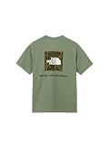 THE NORTH FACE(ザノースフェイス) 半袖 カットソー Tシャツ S/S Back Square Traverse Logo Tee ダックグリーン L