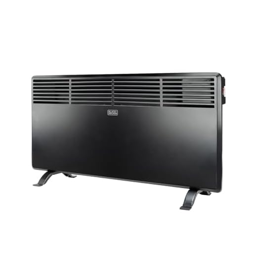 Black+Decker –Convector BXCSH1200E de 1200W apto para baño con programador diario y semanal, termostato y sensor de apagado para ventanas abiertas. Con panel digital se puede colgar en pared.