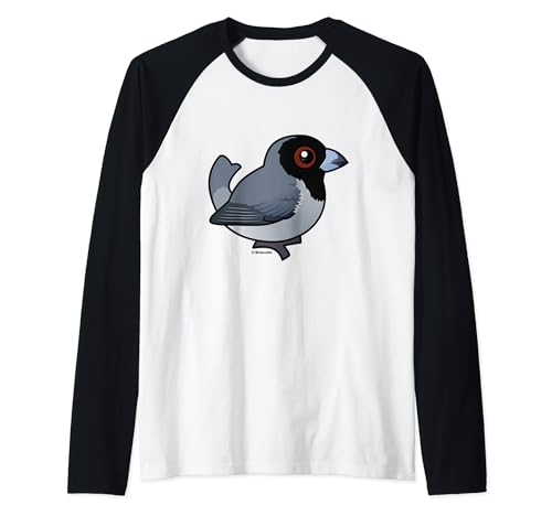 Cute Cartoon Black-faced Tanager Birdorable Bird Species Raglan Baseball Tee