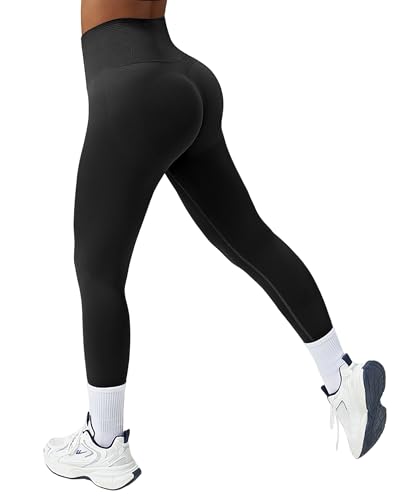 Image of MOOSLOVER Seamless Butt Lifting Workout Leggings for Women High Waist Yoga Pants Compression Contour Tights