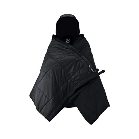 Kijaro Unisex's Kubie Versatile, Multi Use Outdoor Product Configuring into a Hammock, Sleeping Bag, Poncho, Blanket, Shade Canopy for Camping, Travel, and Sideline Sport Games, Vik Black, One Size Cover