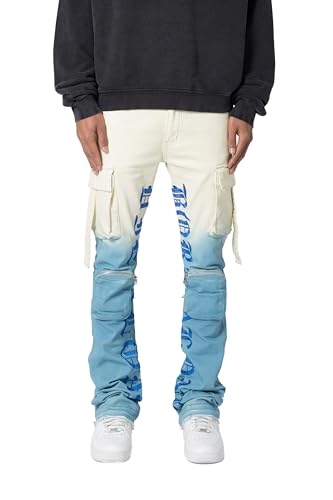 mnml Men's X634 Cargo Skinny Stacked Denim