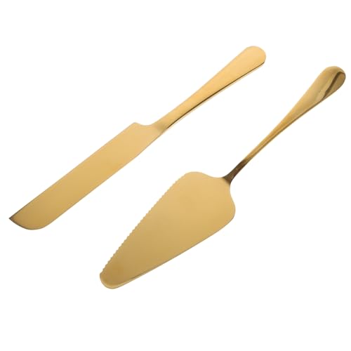 CONGARTENO Stainless Steel Baking Cake Knife Set Serrated Cake Knife Spatula for Wedding Party