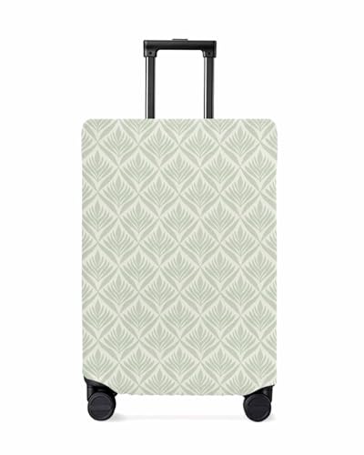 Travel Luggage Cover Spandex Elastic Suitcase Cover for Luggage, Scratch Proof Luggage Cover Protector for Trunk Case 26-28 Inch Luggage, Artistic Plant Texture Green