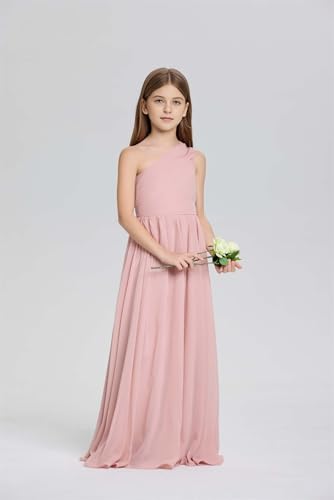 Flower Girl Dress One Shoulder Junior Bridesmaid Dresses Back Zipper Pageant Dresses Ball Gown,JBD0094