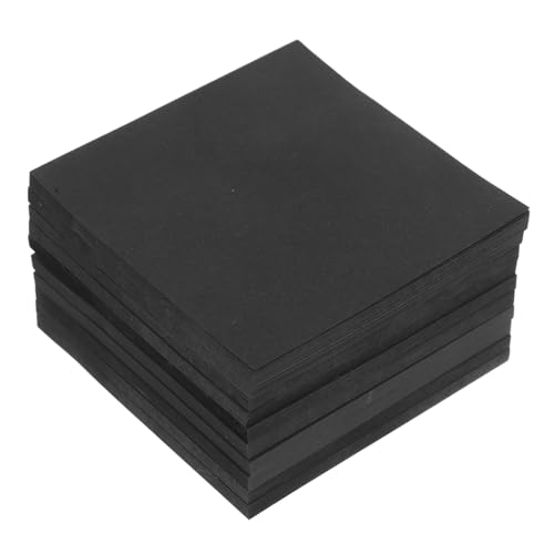 GRIRIW 500 Sheets 入り純黒メモパッド 強粘着付箋紙 家用ノートステッカー 多用途ホームアクセサリー 目立メッ用紙 オフィス 自宅用便利ノー