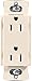 Lutron CAR-15-LA Claro 15-Amp Receptacle, Light Almond