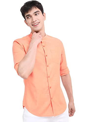 Image of KETCH Men Cotton Slim Fit Solid Full Sleeve Shirt