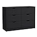 Tuhome Basilea 4 Drawers Dresser, 2 Cabinets -Black