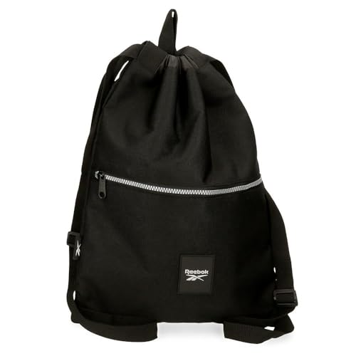 Reebok Arlie Mochila Saco Con Cremallera Negro 35x46 cms Poliéster 16,1L