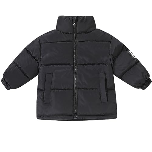 JELEUON Little Girls Boys Winter Warm Turtleneck Zipper Long Sleeve Jacket Puffer Down Coat Outwear