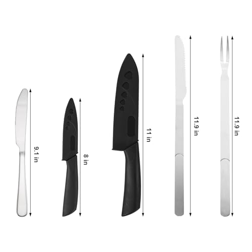 Camping Cooking Utensils - 25Pcs Camping Essentials Accessories, Portable Outdoor Camping Cookware, Stainless Steel and Silicone, Camping Gear Equipment for Rv Picnic Grill