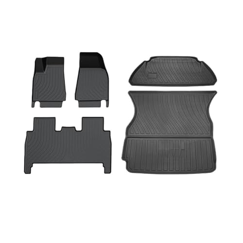 Tapis de coffre pour Tesla Model X 2017-2020 en TPE imperméable pour ensemble complet 5 places