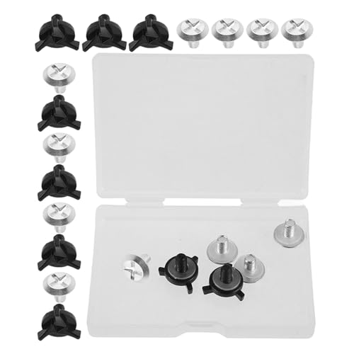 Kit de tornillos para casco de motocicleta POPETPOP con 21 pernos negros y plata