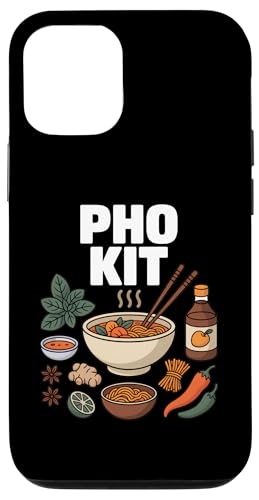 PHO KIT フォー ベトナム 麺 香草 スパイス 丼 箸 ライム 唐辛子 スープ スマホケース iPhone 12/12 Pro 用