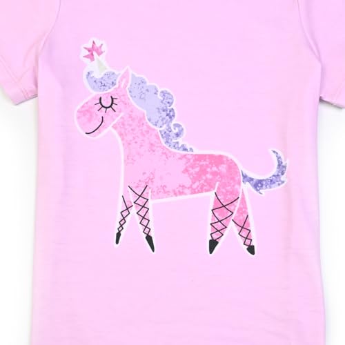 Image of Mirawise Girls 3 Pc Pajamas Sleepwear Cotton Pjs Clothes Set 4-13 Years