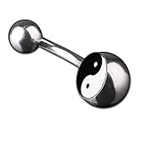 viva-adorno 1 Stück Bauchnabel Piercing Banane 316L Chirurgenstahl 20 Verschiedene Motive Z380, S5 Ying Yang