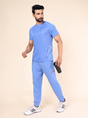 Image of Rupa Colors Mens PLAYSURE Dry FIT Raglan Sleeve Round Neck Activewear T-Shirt | 100% Polyester Fabric | Reflective Logo | Regular Fit