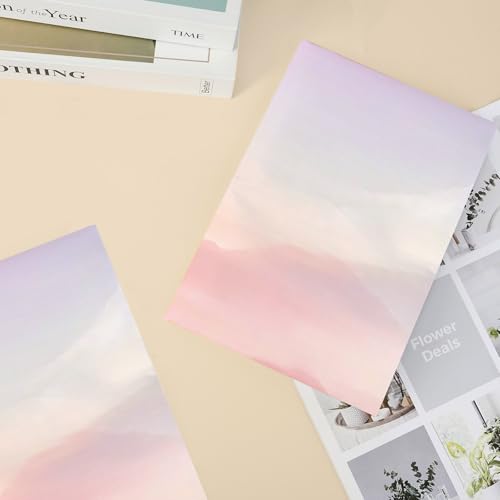 Image of ANGSYLTH 8 Pcs Fluorescent Light Covers - 4 x 2 Feet Covers for Ceiling Lights, 8 x 10 Magnetic Light Filters for Classroom, Office, Hospitals (Pink - Sky)