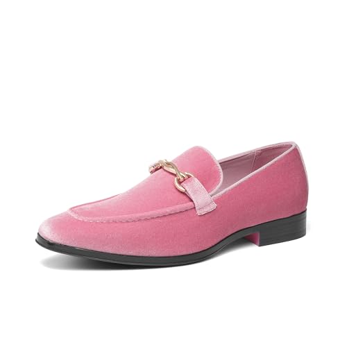 Bruno Marc Mens Dress Tuxedo Shoe Slip-on Classic Luxury Loafers Size 10 Pink SBLS26008M