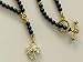 DivinejewelsbyBarb Handmade Catholic Rosary Necklace, Made with Black Onyx Beads and CZ Encrusted Cross Pendant