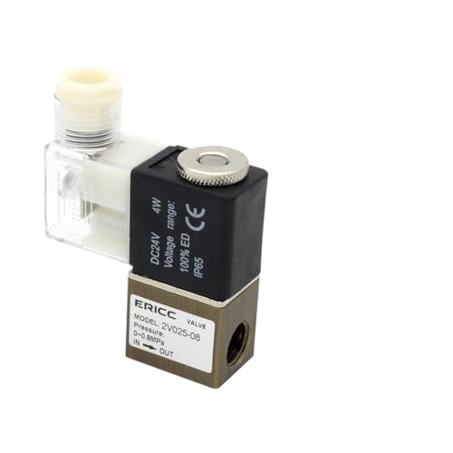 Électrovanne d'air 2V025-08 normalement fermée AC220V avec raccords de 12mm - 2