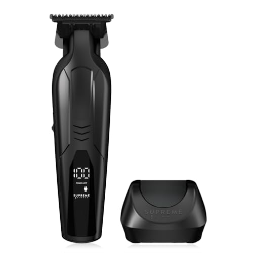 Supreme Trimmer Vader Lite ST3700 Professional Barber Trimmer – Ultra Sharp Zero Gap DLC T-Blade...