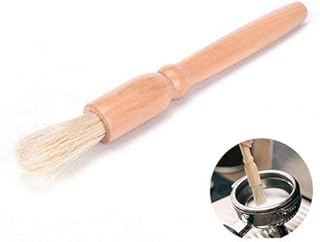 Coffee Grinder Cleaning Brush + Coffee Brush Wood Handle & Natural Bristles Pastry Brush