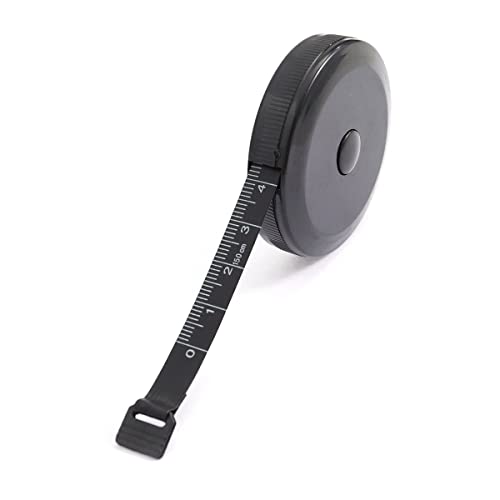 Image of Retractable Measuring Tape Soft Fabric Body Tape 60 inches / 150cm (All Black)