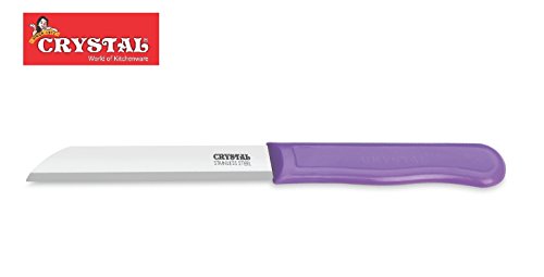 Image of Crystal CL-010 8 inch Serrated Edge Knife - Pack of 10, Multicolor CL011 Sleek Plain Edge Knife, Multicolour