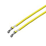 BYYHJNMSXS Brillenkette Brillenbänder Ketten 70 cm Lederband Brillenband Damen Umhängekordel Einfarbig Brillenkette Herren Sonnenbrille Brillen Seil Brillenhalter Gelb