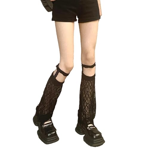 Triplewood Summer Lace Flared Leg Warmers Y2K Leg Sleeves for Women Rave Bownot Leg Socks Hollow Out Leg Sleeves2