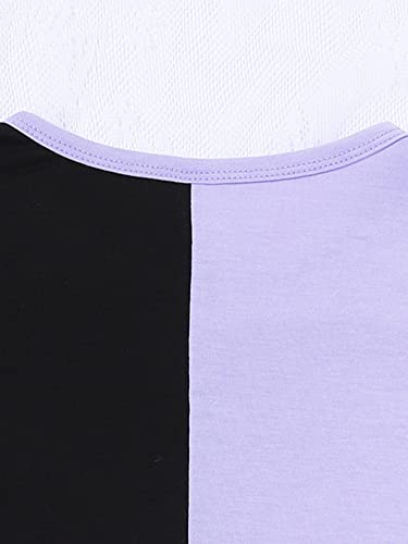 SOLY HUX Girl's Color Block Butterfly Print Tee Short Sleeve Summer T Shirt Tops3