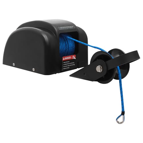 Winche eléctrico para ancla de bote 45LBS 12V con control remoto miniatura 7