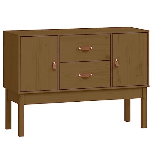 vidaXL Buffet Haut, Armoire Latérale avec 3 Compartiments, Meuble de Rangement avec 2 Tiroirs,...