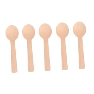 Healeved 100 Stück Einweg Holzlöffel