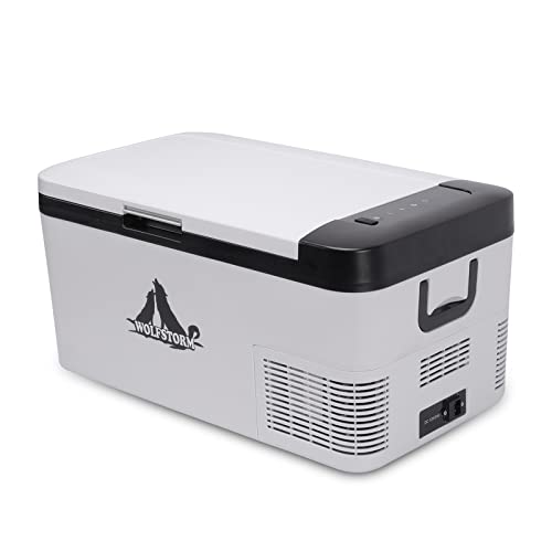 Wolfstorm Refrigerator Compatible For Car/Vehicle/Truck/Rv/Boat,19 Quart Store Capacity Fridge Freezer For Camping And Travel,Camping Fridge Portable(-4℉~68℉), 12/24V Dc And 100/240V Ac #TOP7
