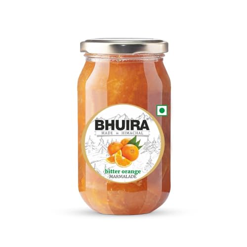 Image of Bhuira Bitter Orange Marmalade- 470g | All Natural - No Added Preservatives, Artificial Colors | Handmade Himachal Vegan Spread | Breakfast Dessert Jam | Healthy Snack, Guilt-Free