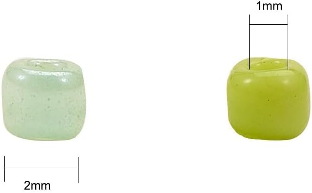 12500pcs 2mm Glass Seed Beads for Jewelry Making Green Tiny Beads Small Craft Bead Round Loose Spacer Bead Kit for Bracelet Earring Hole: 1mm - Image 2