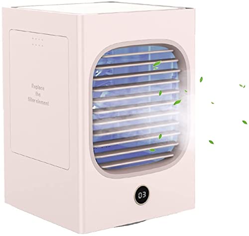 Aire Acondicionado Portatil,Enfriador Ventilador de enfriamiento de aire acondicionado personal/humidificador/purificador de aire, refrigerador evaporativo móvil con cabeza de sacudida, 3 velocidades Cover